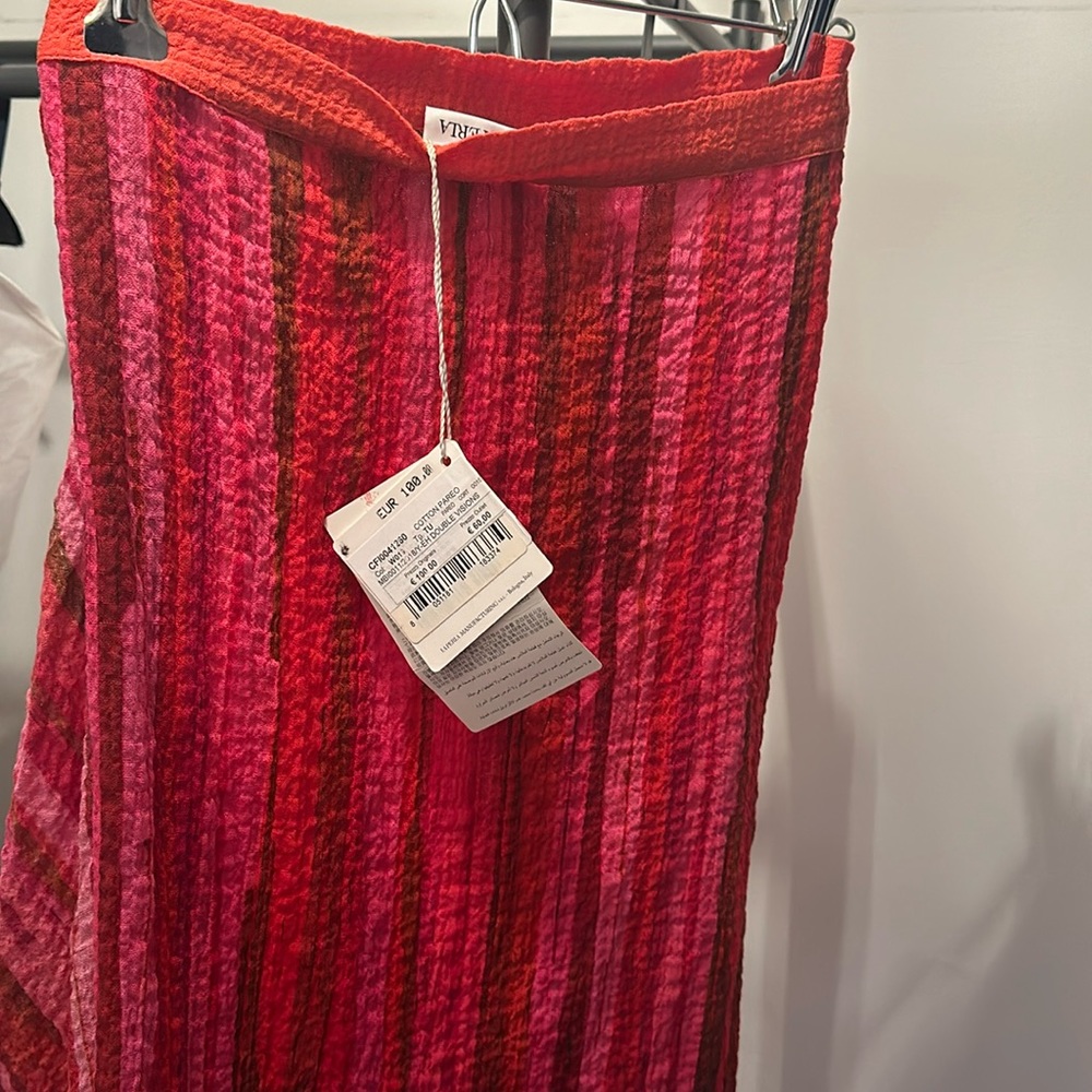 La Perla Red and Pink Swim Sarong
